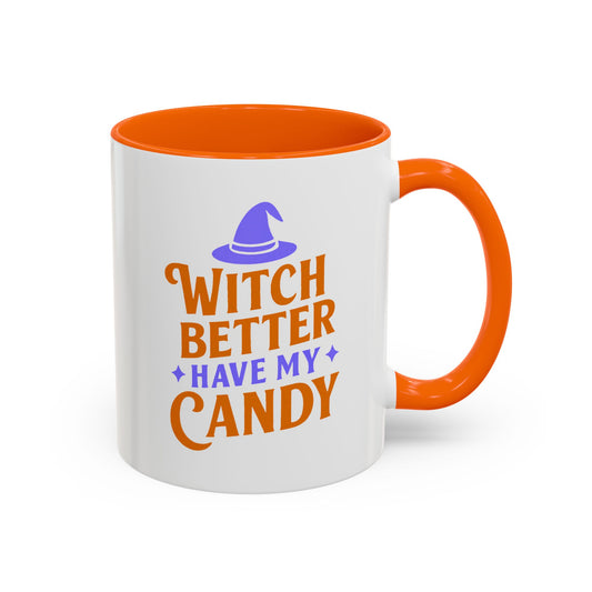 Witch-Themed Coffee Mug, Halloween decor, Gift for witches, Candy lover's mug, Spooky season drinkware, 11oz, 15oz options