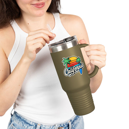 California Insulated Travel Mug - 40oz, Perfect for Road Trips, Outdoor Adventures, Gift for Travelers, Beach Lovers, Summer Vibes