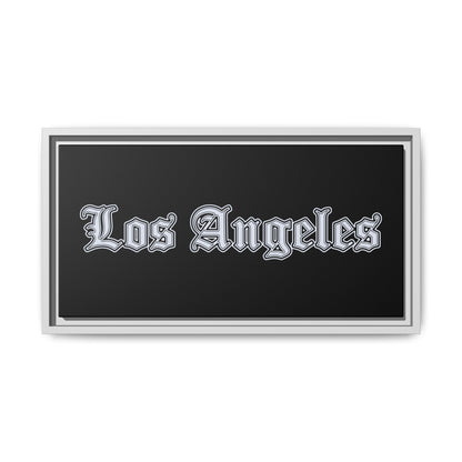 Los Angeles Matte Canvas Art, Framed Wall Decor, Urban Home Art, City Poster, Gift for Angelenos, Modern Art Piece - Silver Edition
