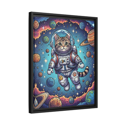 Astronaut Cat - Framed Canvas