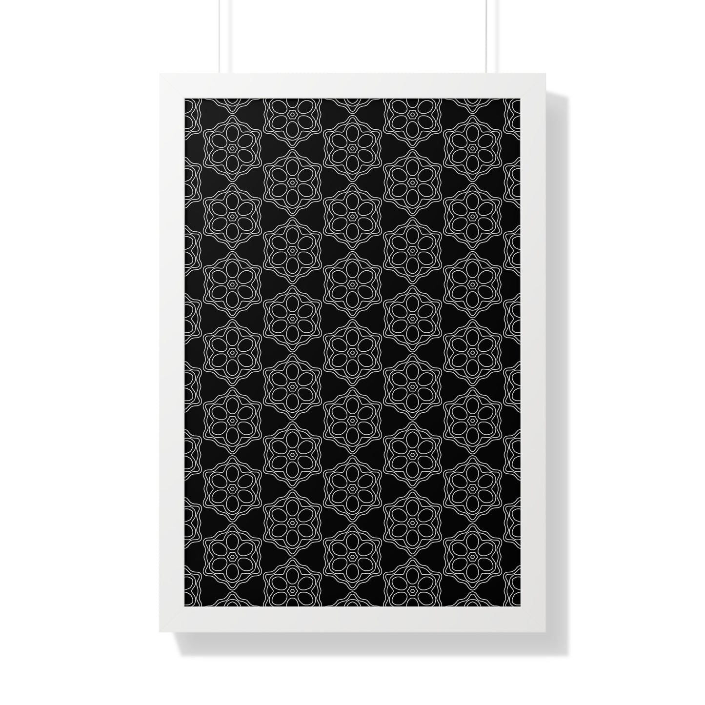 Geometric Sacred Flower - Framed Poster