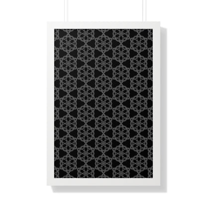 Geometric Sacred Flower - Framed Poster