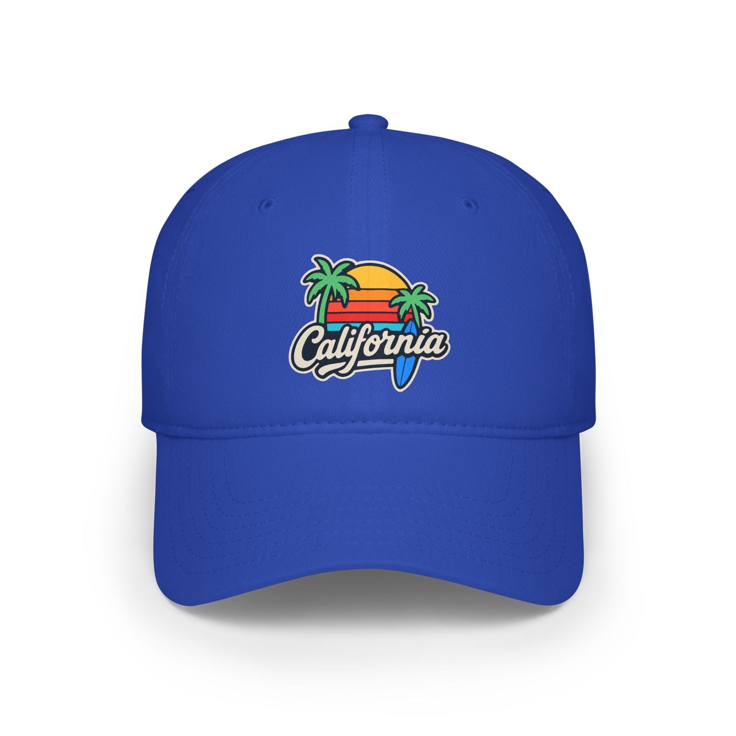 California Sunset Low Profile Baseball Cap, Beach Hat, Summer Accessory, Travel Gear, Vacation Cap, Gift for Him/Her