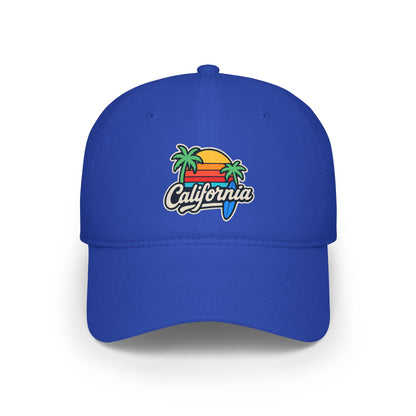 California Sunset Low Profile Baseball Cap, Beach Hat, Summer Accessory, Travel Gear, Vacation Cap, Gift for Him/Her