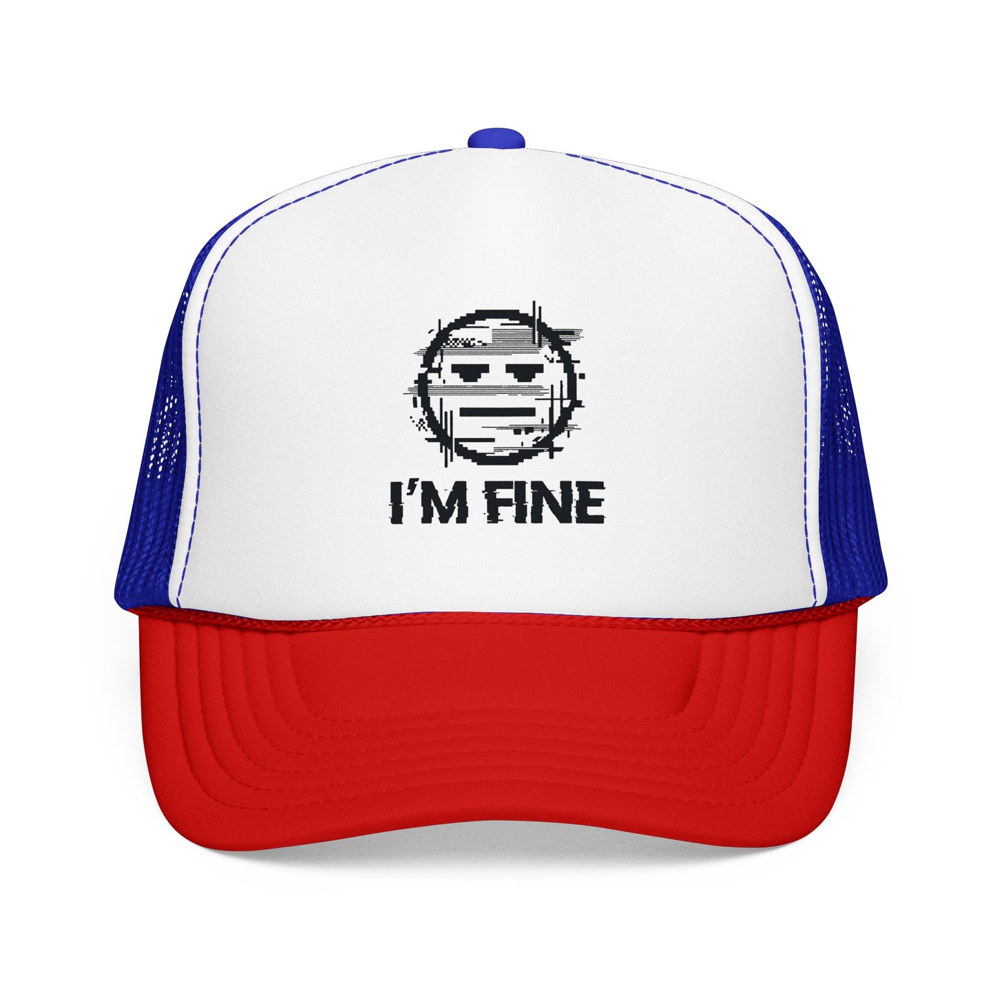 I’m Fine Glitched Smiley - Cap