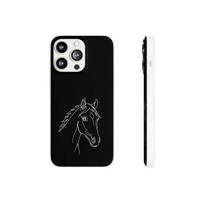 Horse Portrait Sketch - Flexi Phone Case