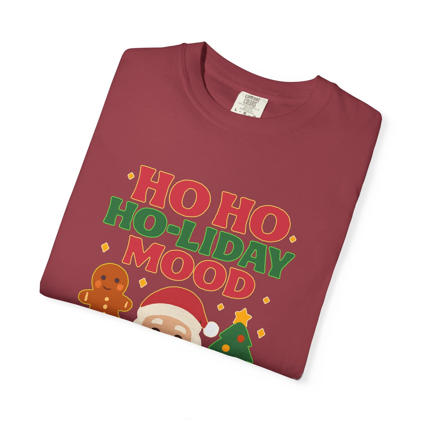 Festive Unisex T-Shirt, Ho Ho Ho-liday Mood, Christmas Shirt, Holiday Wear, Gift for Him/Her, Cozy Season Tee