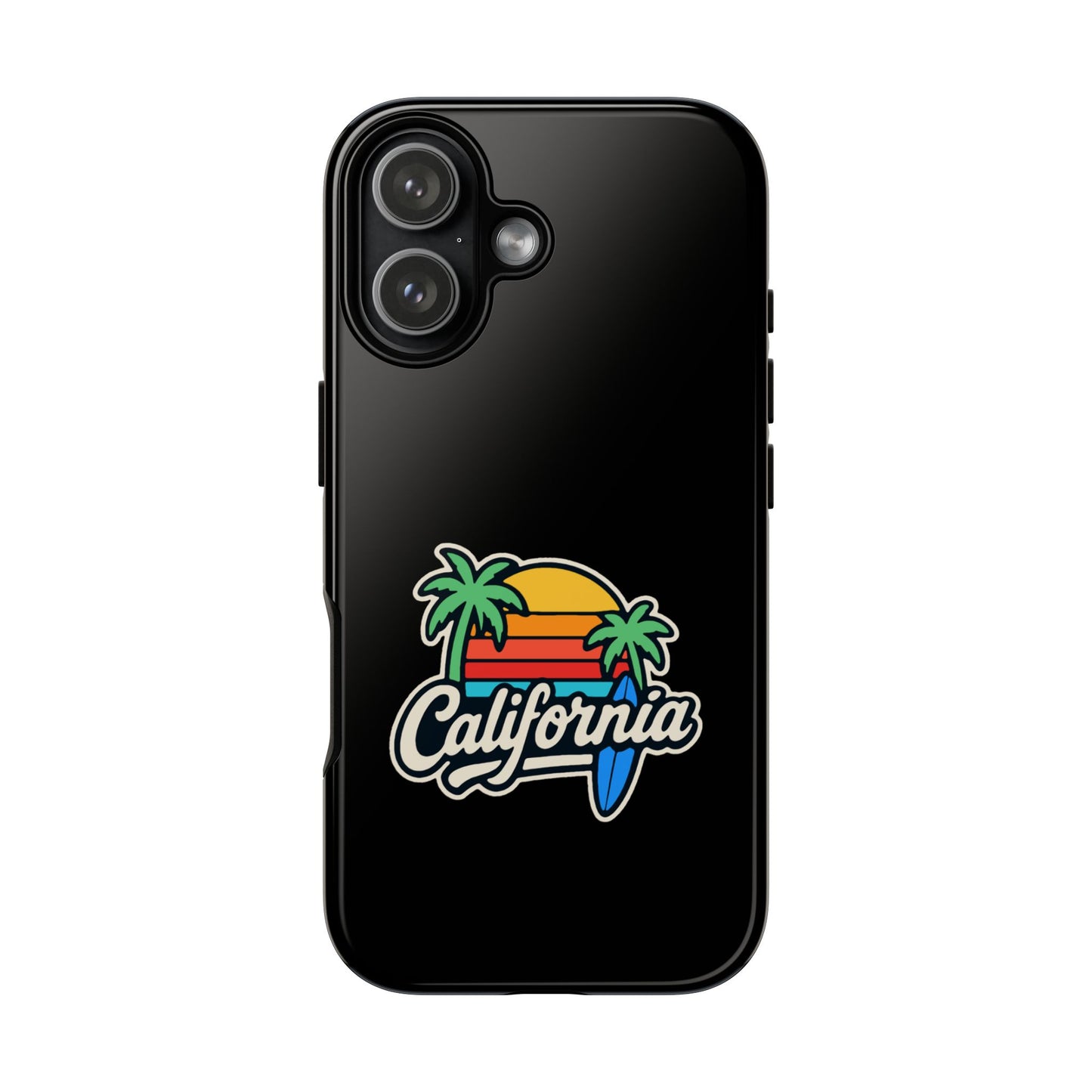 California Sunset Phone Case, Tropical Cell Phone Cover, Beach Lover Gift, Summer Vibes Accessory, Surfing Decor, Personalized Case