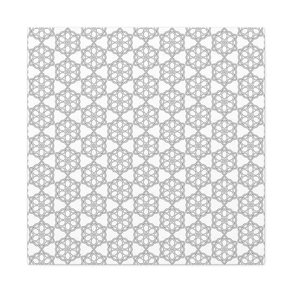 Elegant Geometric Wall Art Canvas, Modern Home Decor, Gray Pattern Stretched Canvas, Minimalist Artwork, Gift for New Home