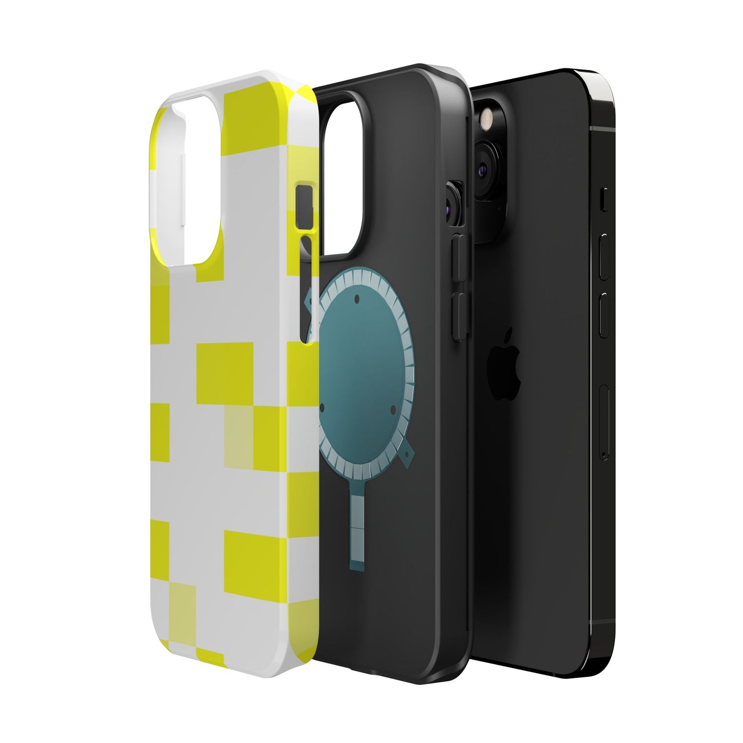 Yellow Pixel Grid -  Magnetic Phone Case