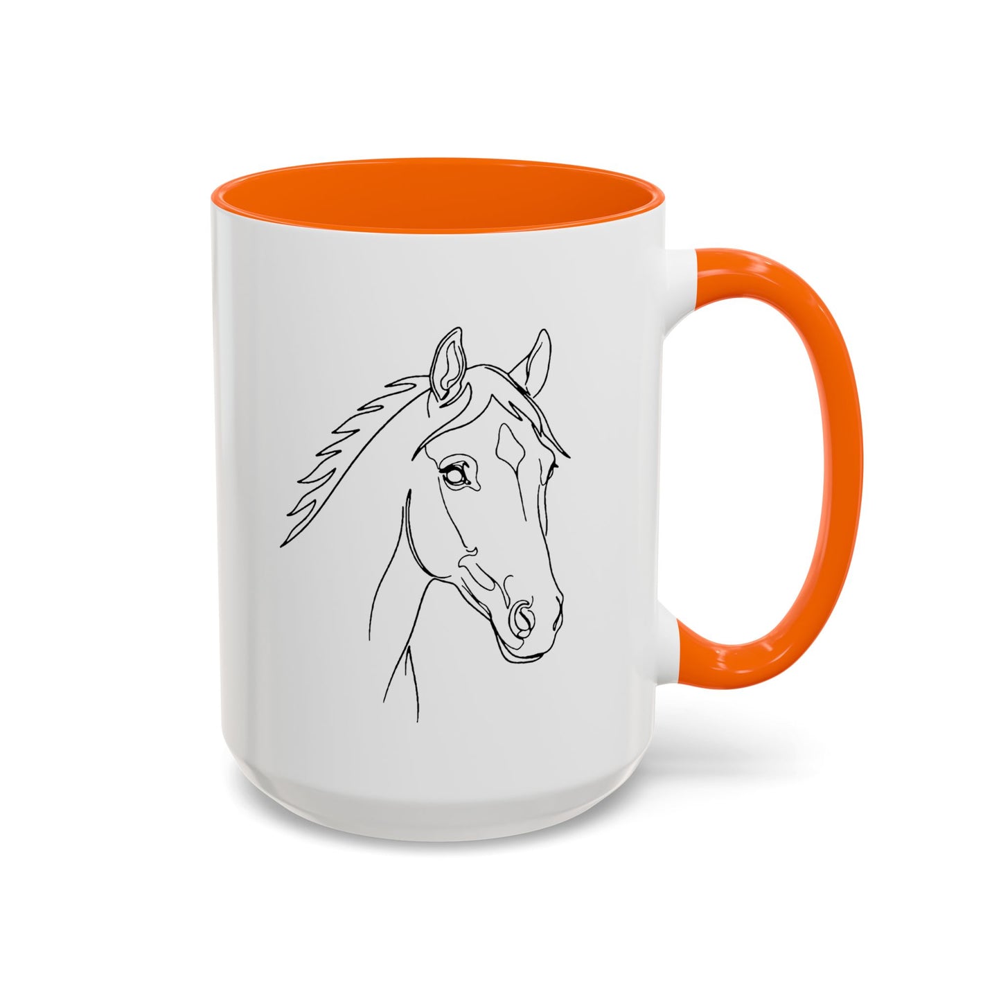 Horse Portrait Sketch - Color Accent Mug