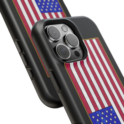 New Glory American Flag (Gold Edge Edition) - Magnetic Phone Case