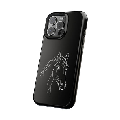 Horse Portrait Sketch - Magnetic Phone Case