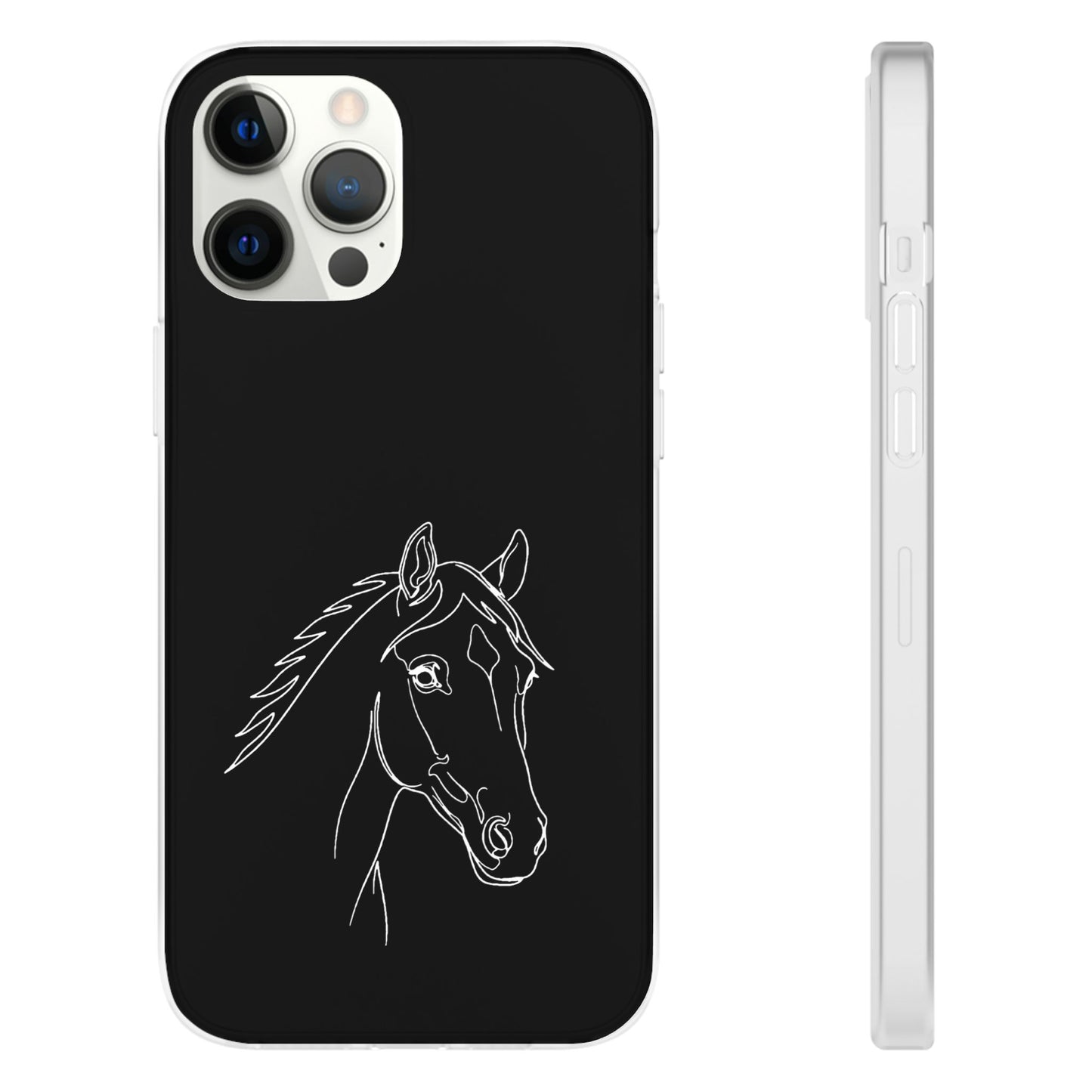 Horse Portrait Sketch - Flexi Phone Case