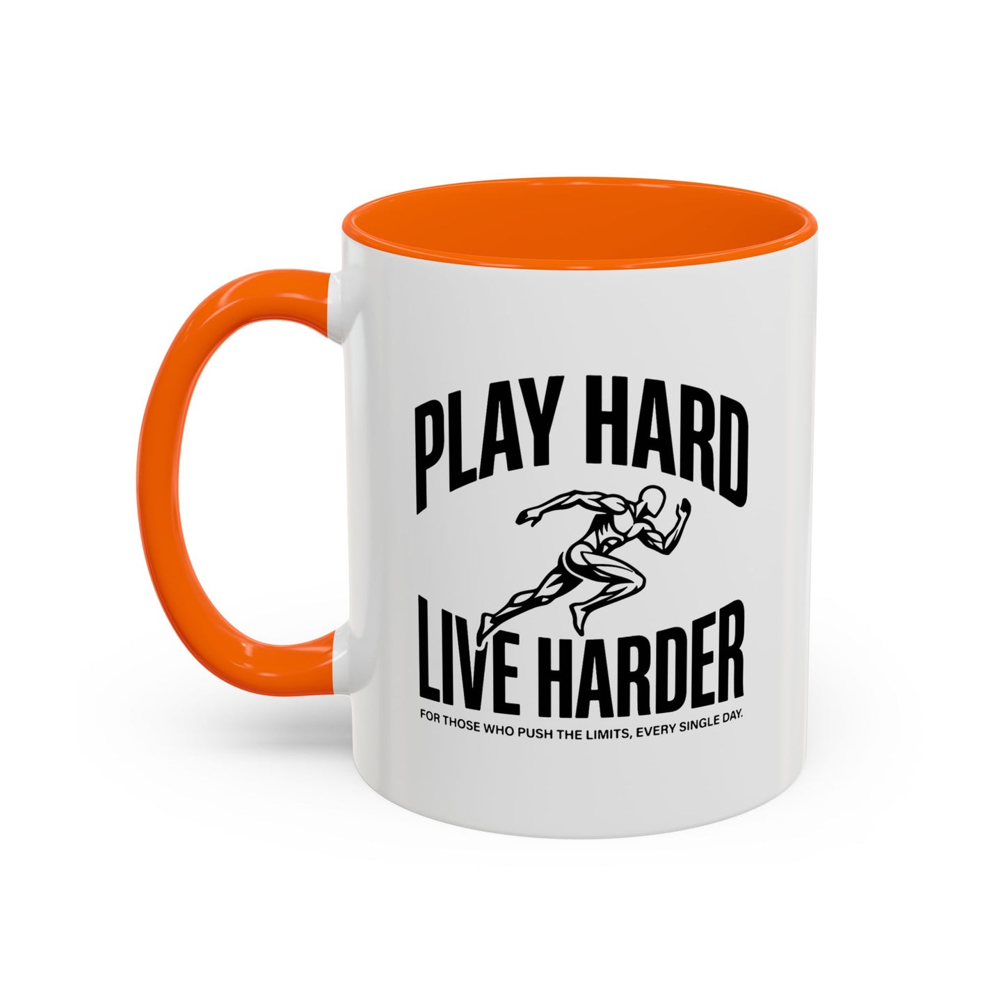 Play Hard / Live Harder - Color Accent Mug