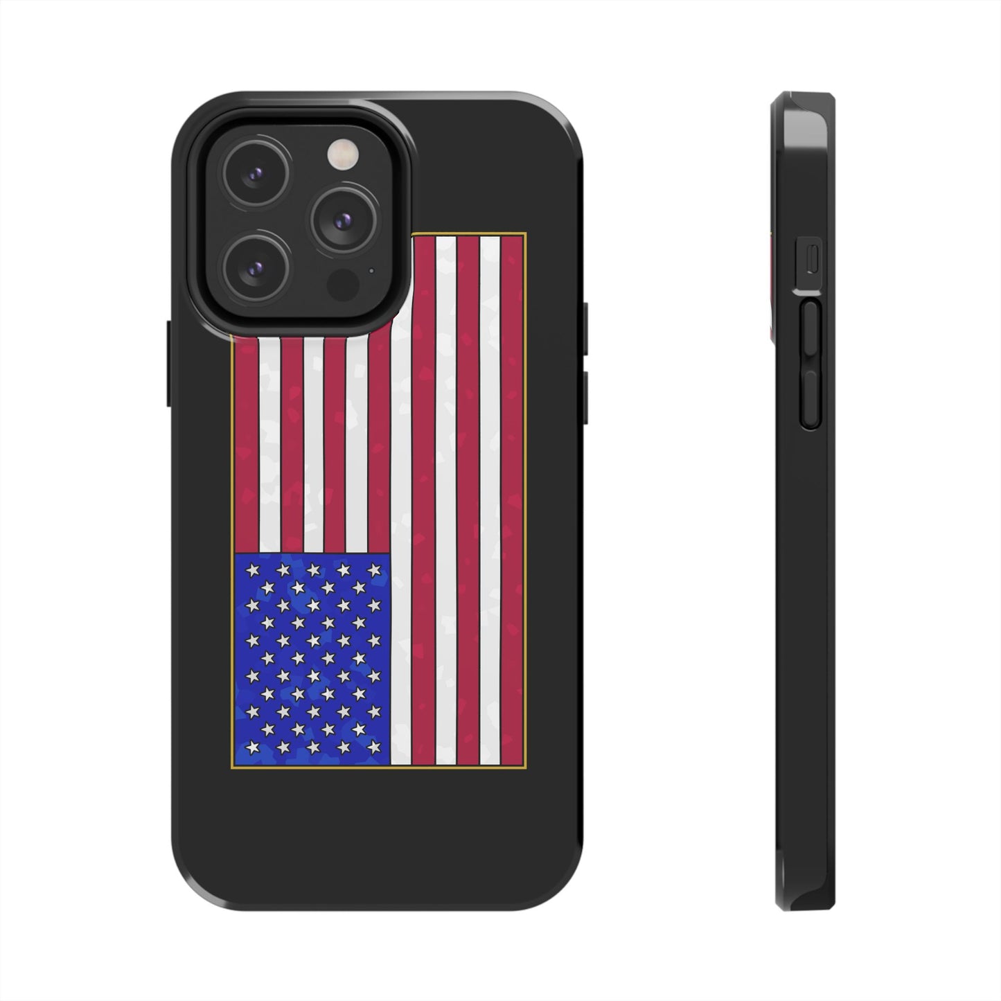 New Glory American Flag (Gold Edge Edition) - Phone Case