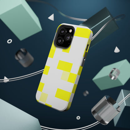 Yellow Pixel Grid -  Magnetic Phone Case