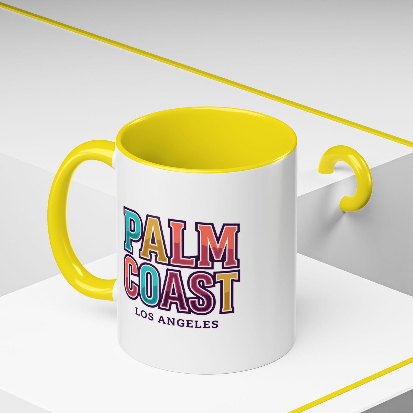 Palm Coast - Los Angeles - Color Accent Mug