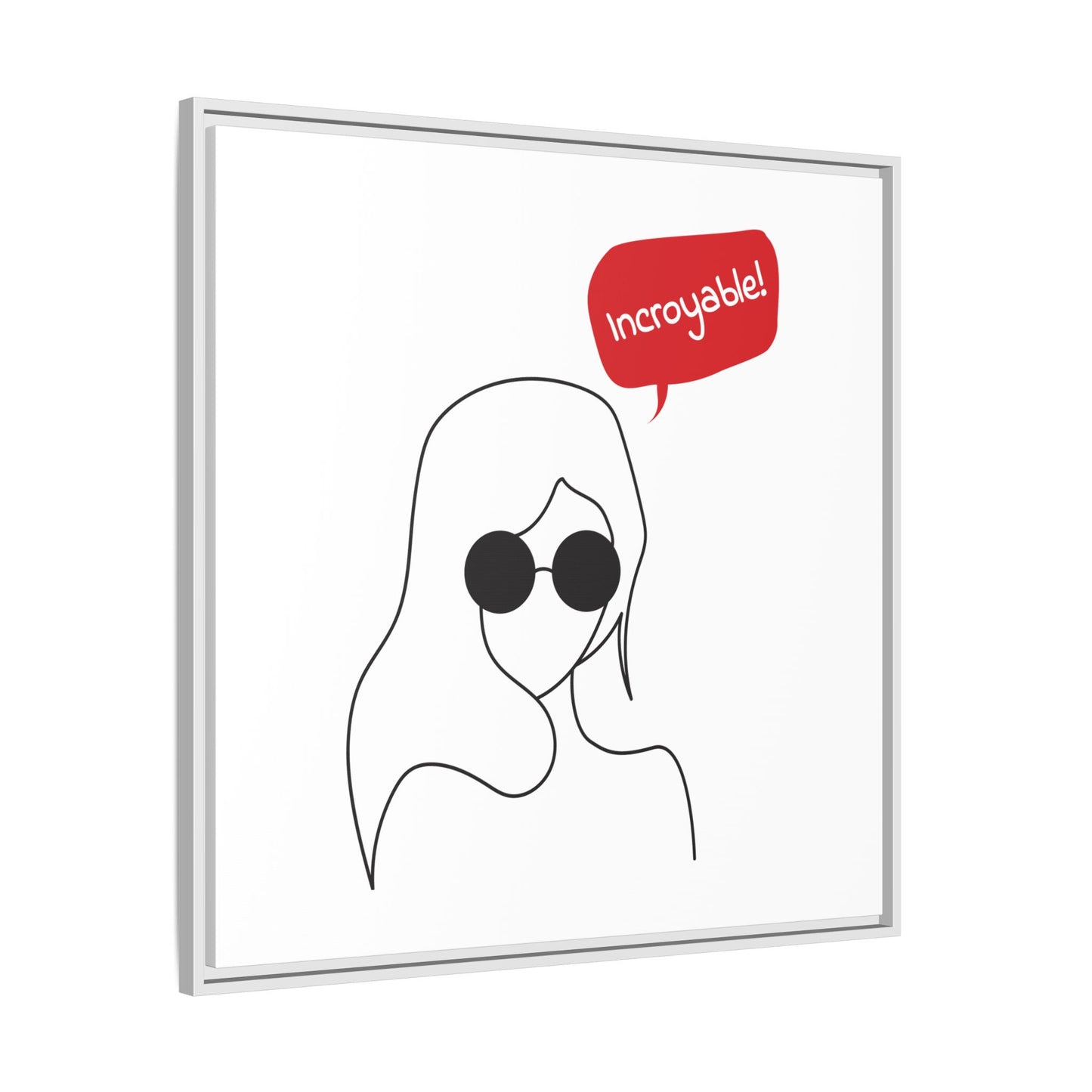 Incroyable Chic Girl - Framed Canvas