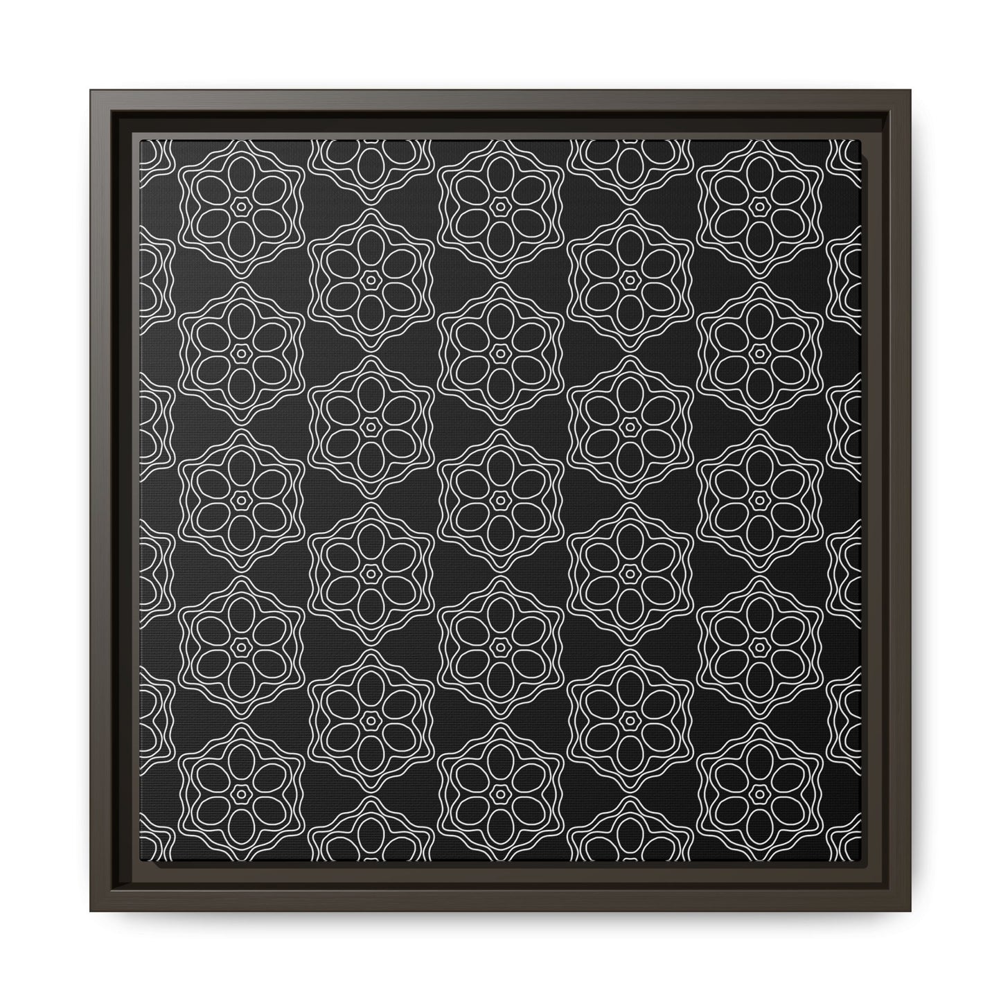 Geometric Sacred Flower - Framed Canvas