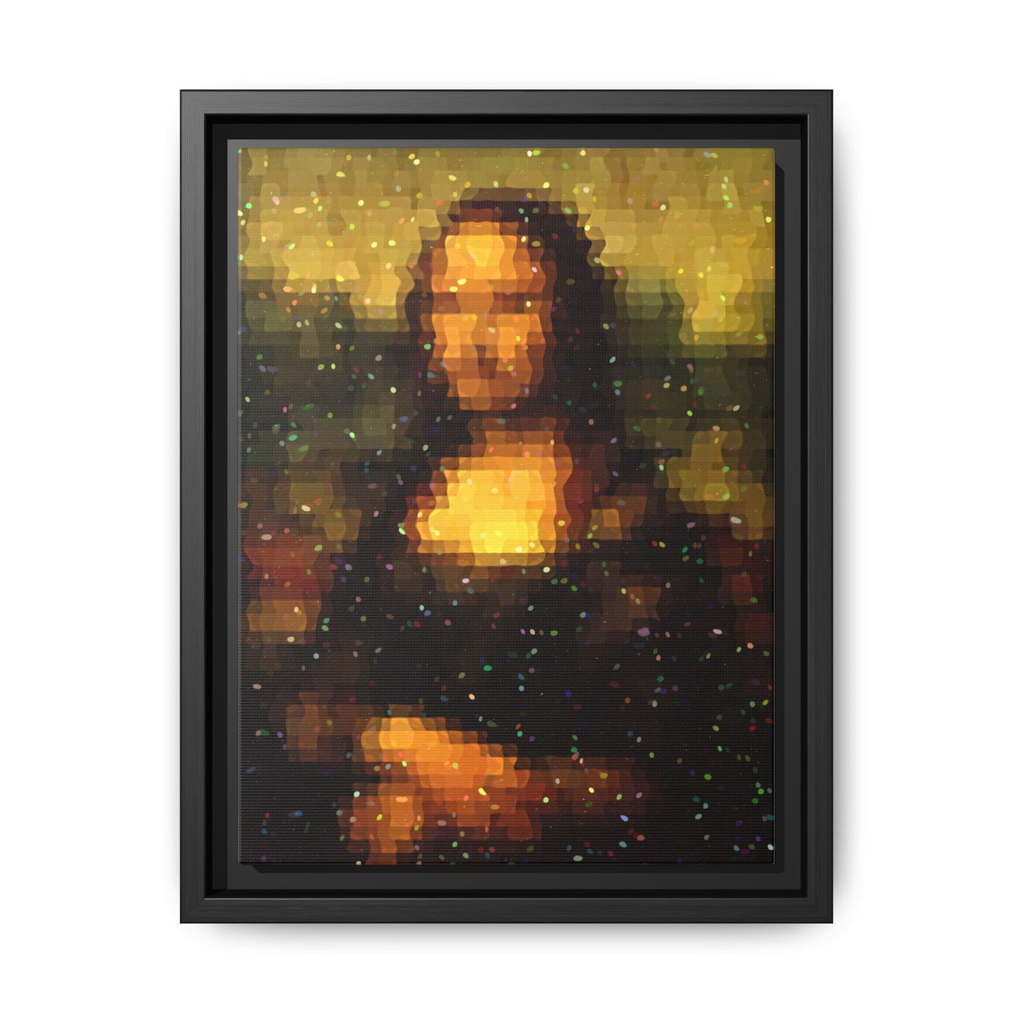 Pixel Muse — Silent Smile - Framed Canvas