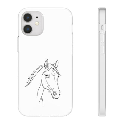 Horse Portrait Sketch - Flexi Phone Case