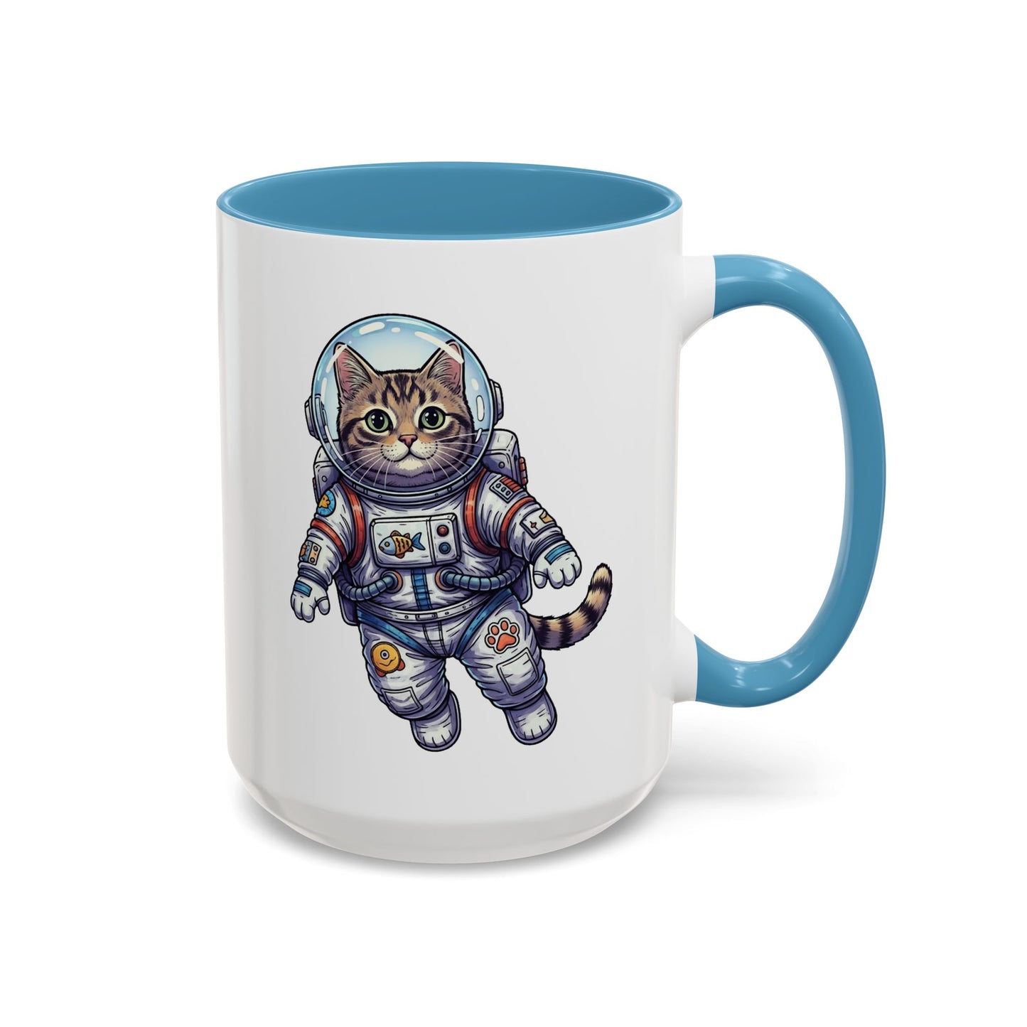 Astronaut Cat - Color Accent Mug