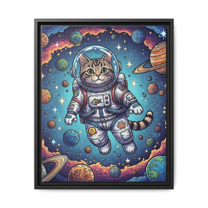 Astronaut Cat - Framed Canvas