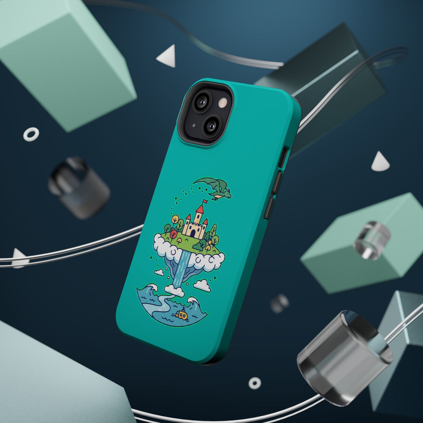 Floating Castle Dragon - Magical Fantasy Island - Magnetic Phone Case