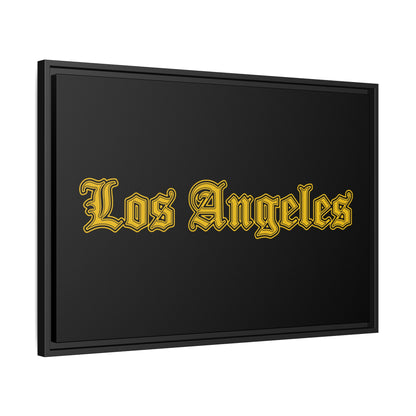 Los Angeles Framed Matte Canvas Art, Urban Wall Decor, Home Gift, City Vibes, Office Decoration, Los Angeles Gift - Golden Edition