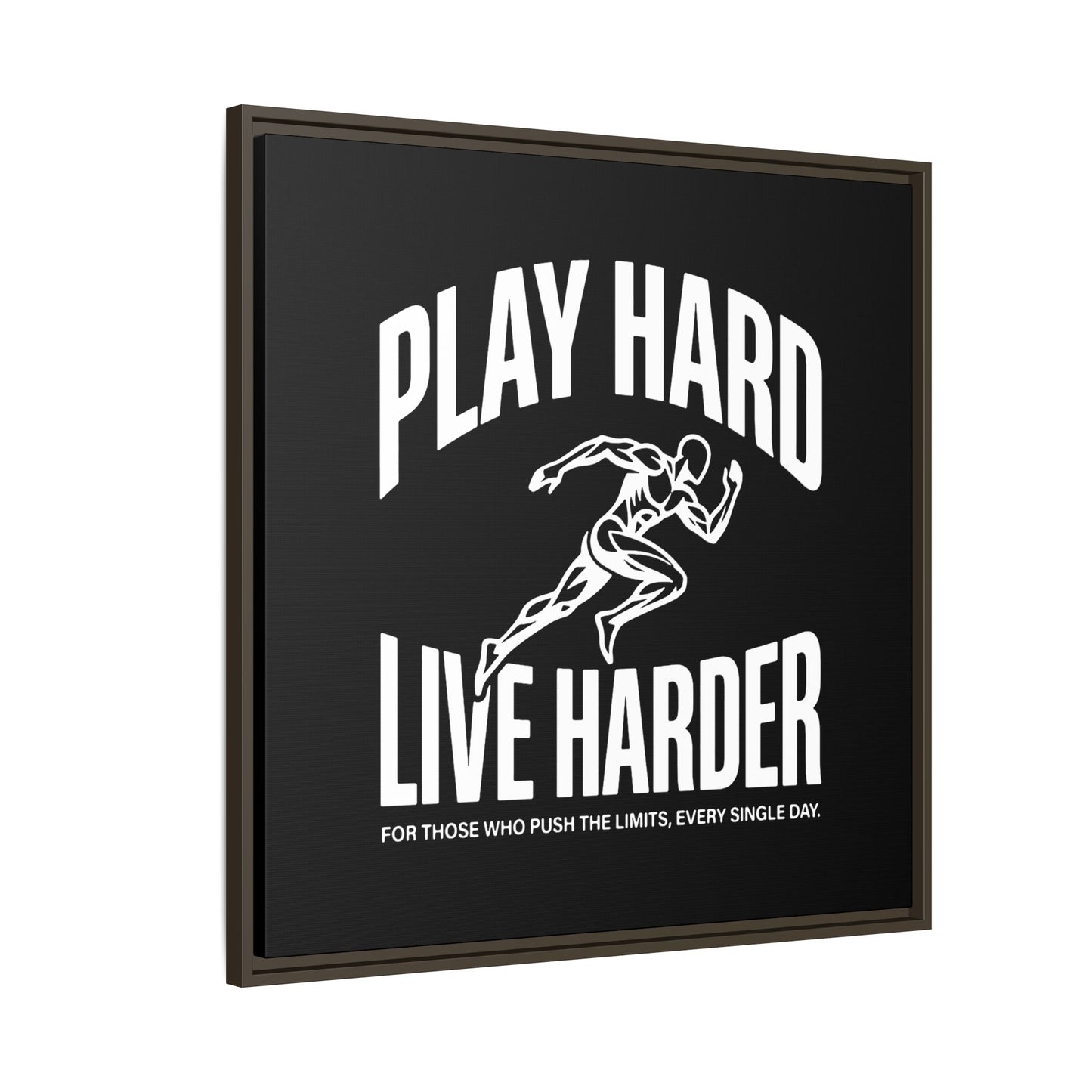 Play Hard / Live Harder - Framed Canvas