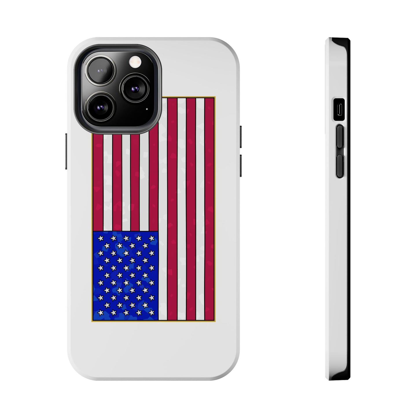 New Glory American Flag (Gold Edge Edition) - Phone Case