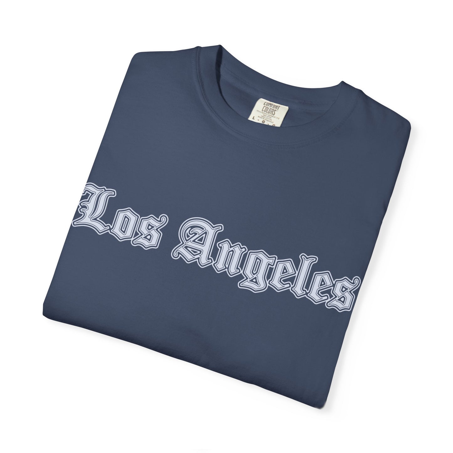 Los Angeles Vintage Garment-Dyed T-Shirt, Casual Wear, Street Style, Summer Fashion, Travel Souvenir, Gift for Her/Him - Silver Edition