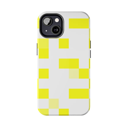 Yellow Pixel Grid -  Phone Case