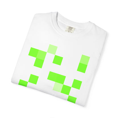 Lime Green Pixel Grid - T-Shirt