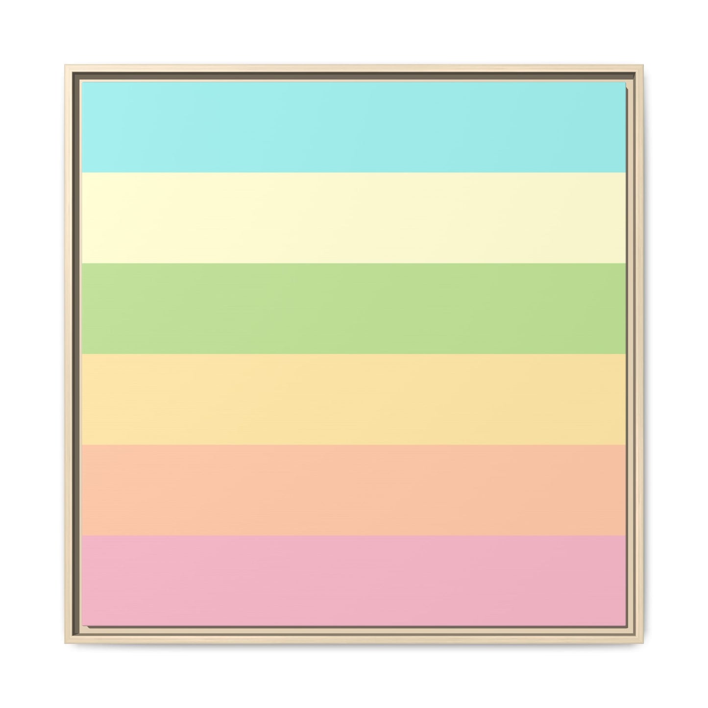 Pastel Stripes - Framed Canvas