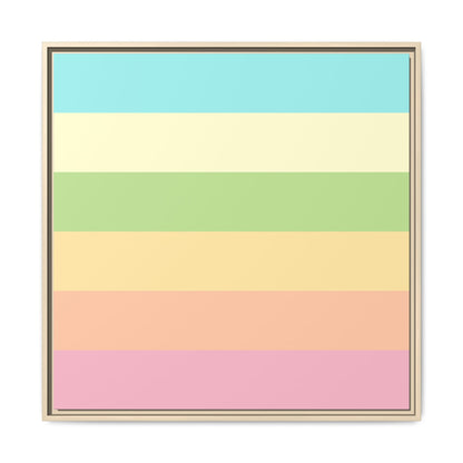 Pastel Stripes - Framed Canvas
