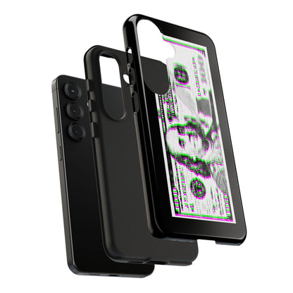 100 Dollars Bill - Green/Magenta Glitch - Phone Case