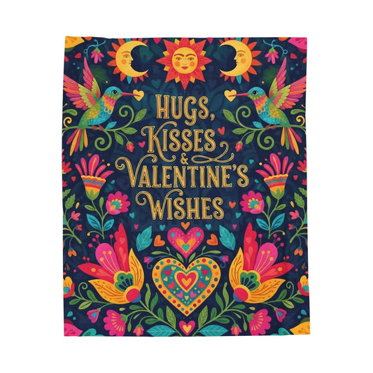 Hugs, Kisses & Valentine’s Wishes - Plush Blanket