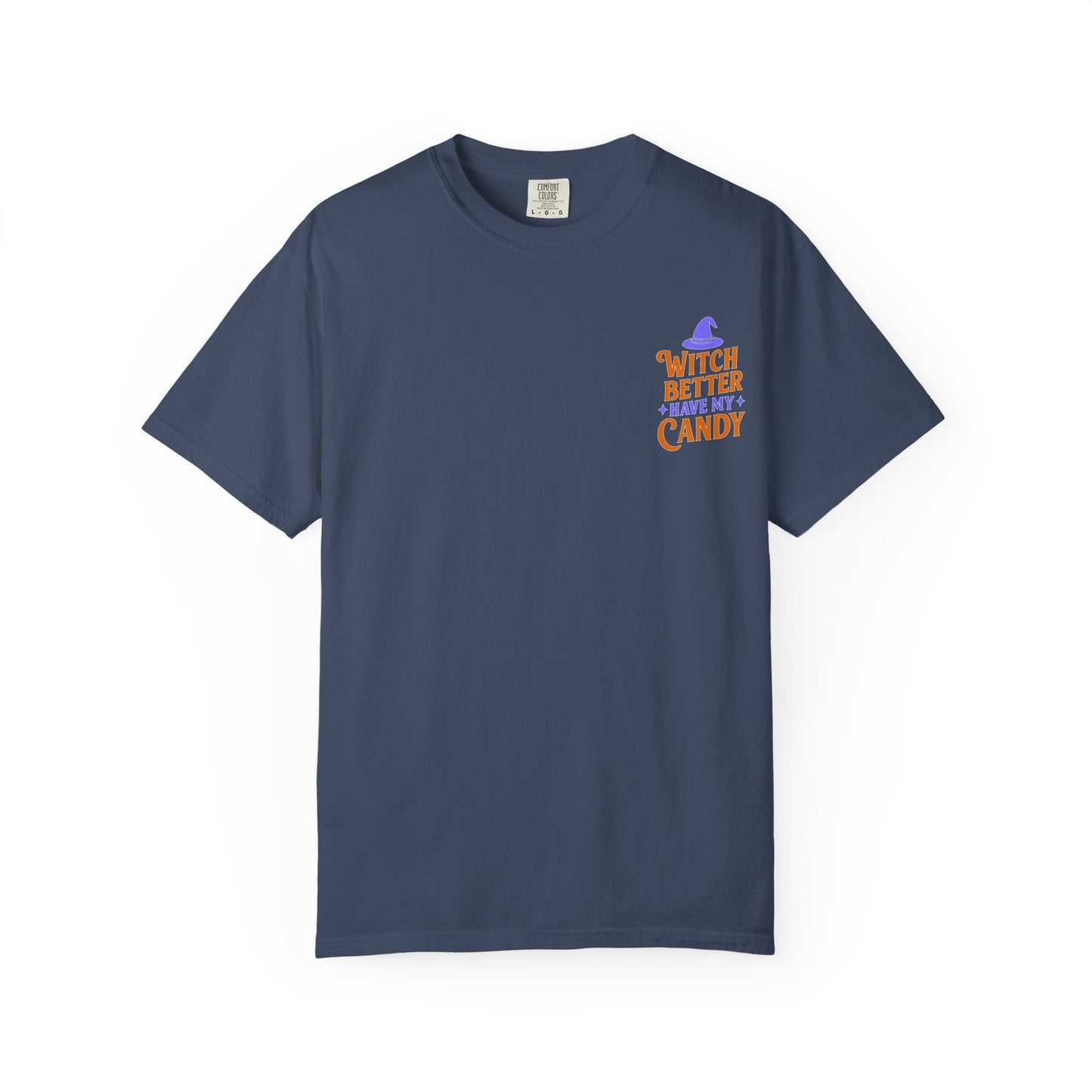 Halloween Candy T-shirt, Unisex Garment-Dyed T-shirt, Spooky Season Apparel, Fall Fashion, Trick or Treat Shirt, Cute Halloween Tee