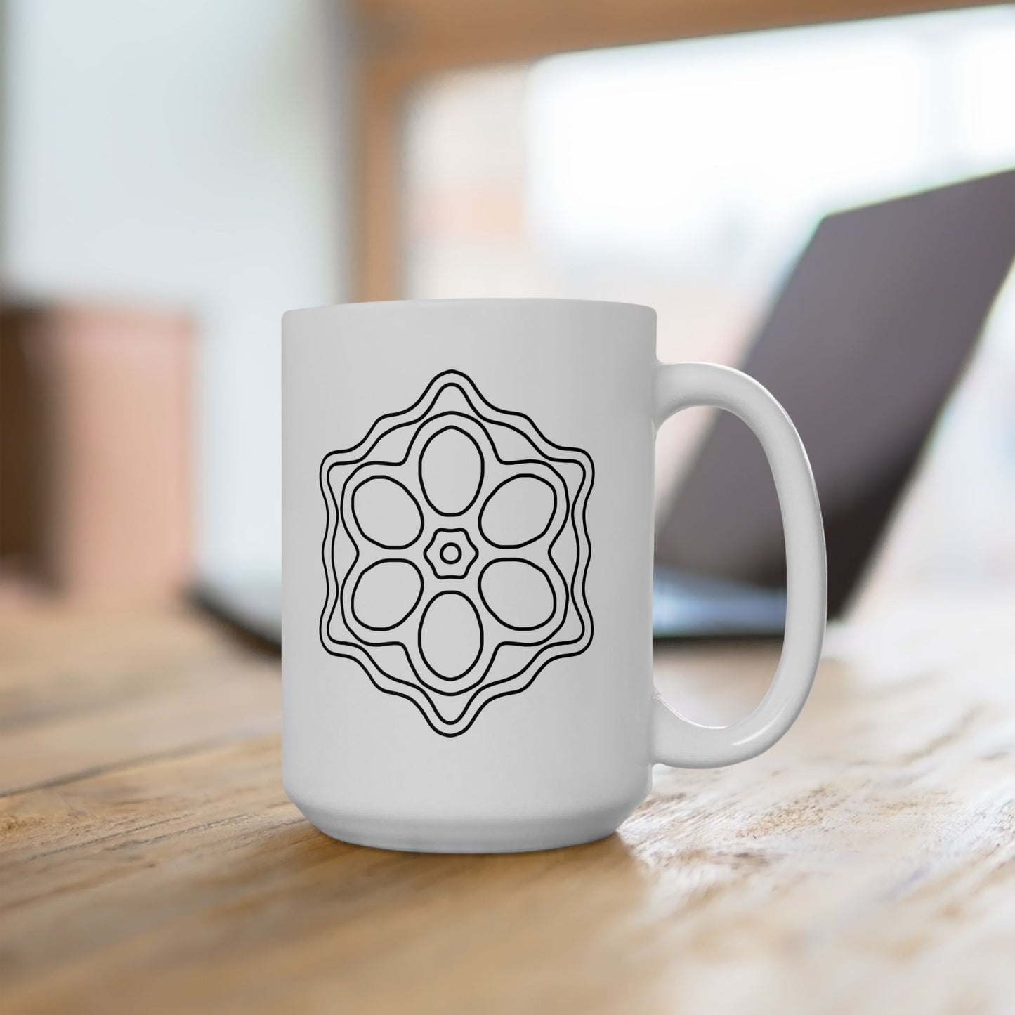 Elegant Monochrome Ceramic Mug, Modern Coffee Cup, Minimalist Tea Mug, Perfect Gift for Housewarmings, Birthdays, or Holidays