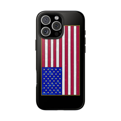 New Glory American Flag (Gold Edge Edition) - Phone Case