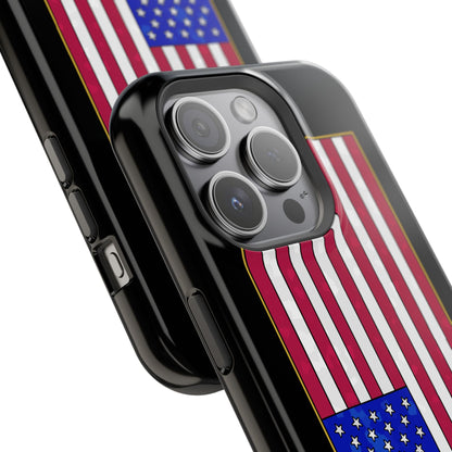 New Glory American Flag (Gold Edge Edition) - Magnetic Phone Case