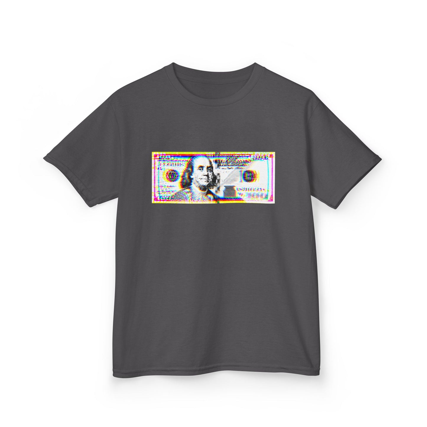 100 Dollars Bill - Neon Color Explosion - Kids Tee