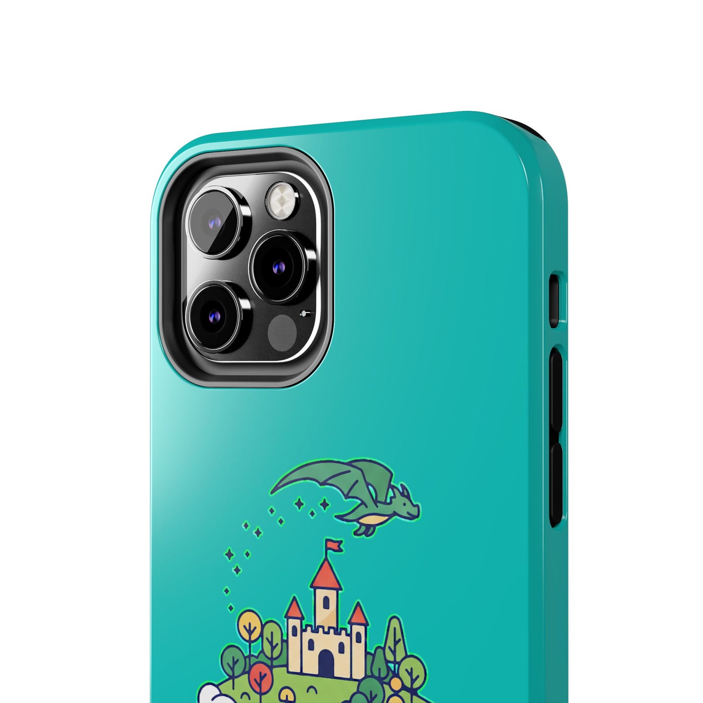 Floating Castle Dragon - Magical Fantasy Island - Phone Case