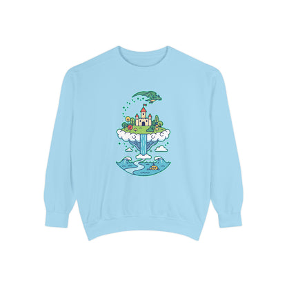 Floating Castle Dragon - Magical Fantasy Island - Sweatshirt