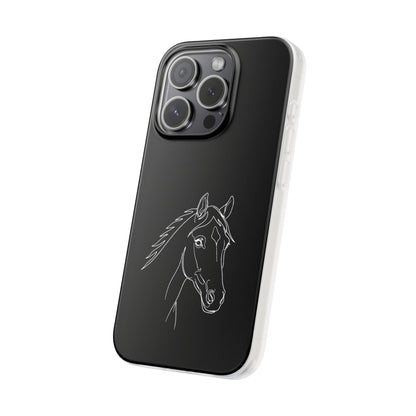 Horse Portrait Sketch - Flexi Phone Case