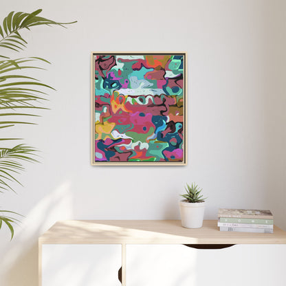 Colorful Abstract Marble - Framed Canvas