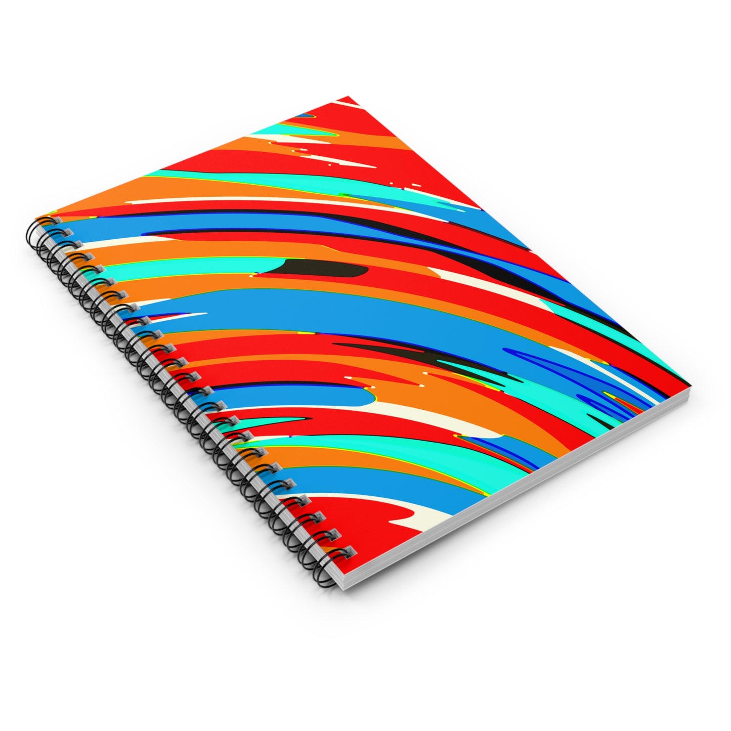 Abstract Rainbow Swirl Arc - Spiral Notebook