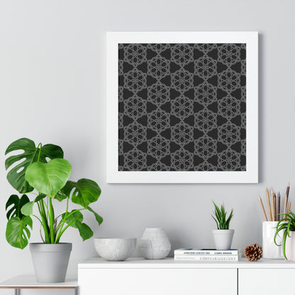 Geometric Sacred Flower - Framed Poster